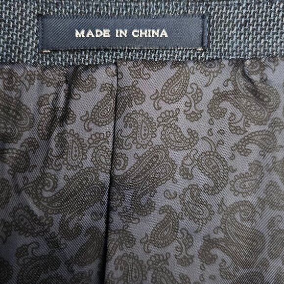 Ralph Lauren Sports Coat Blue Silk Wool Single Breast Suit Jacket Blazer - Picture 2 of 8